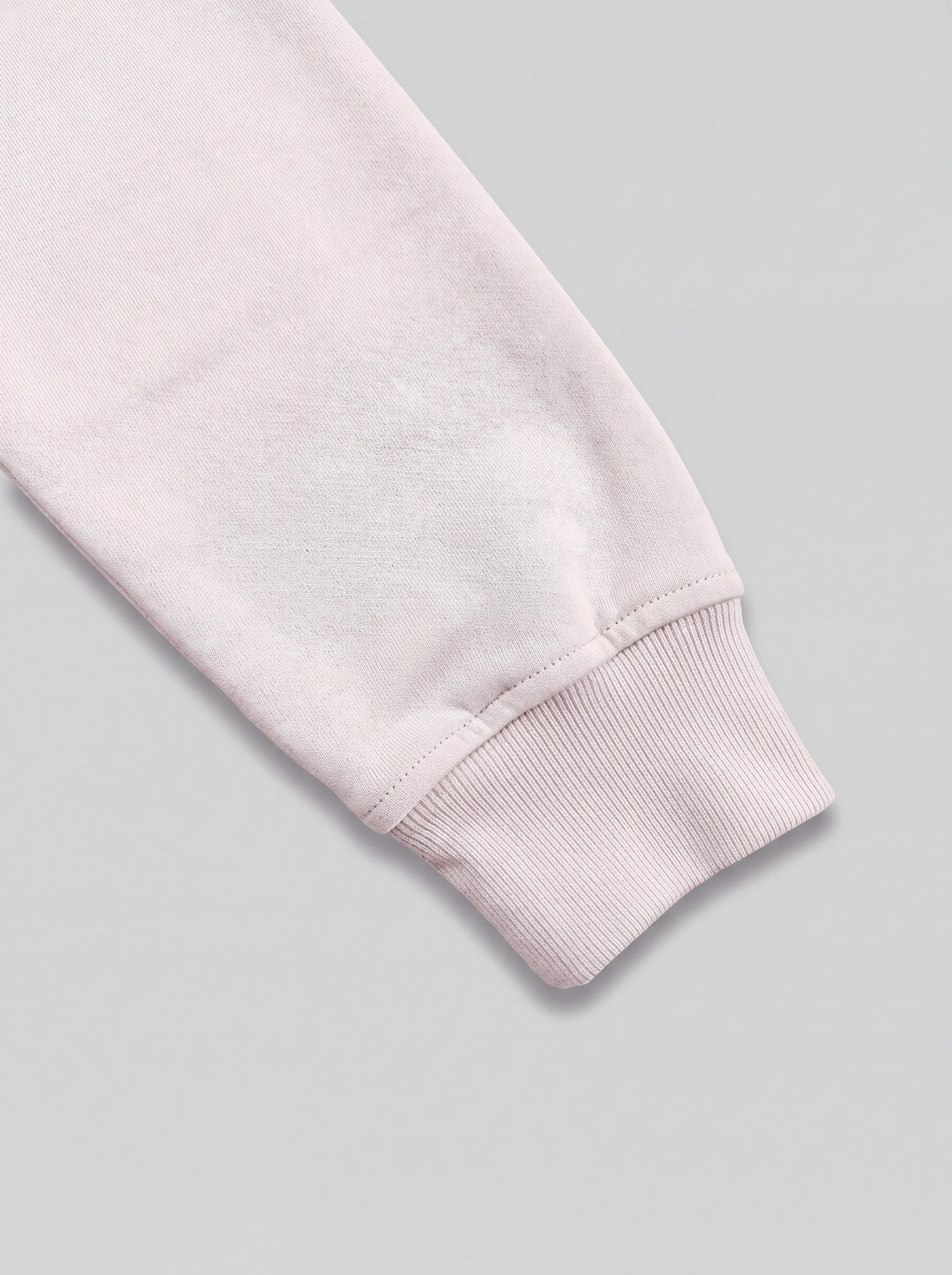 Hoodie Básico Beige — detalle: puño