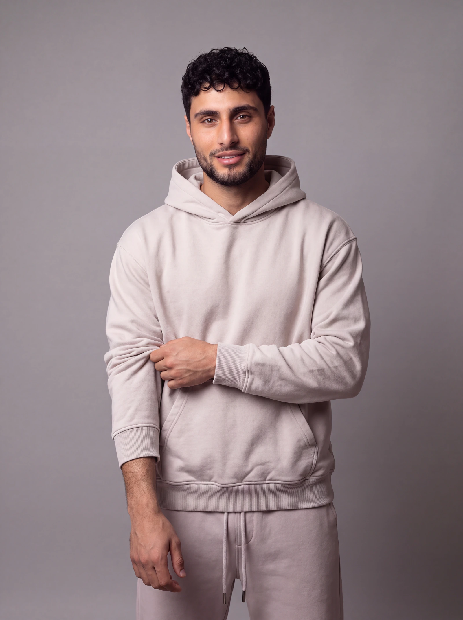 Hoodie Básico — Beige