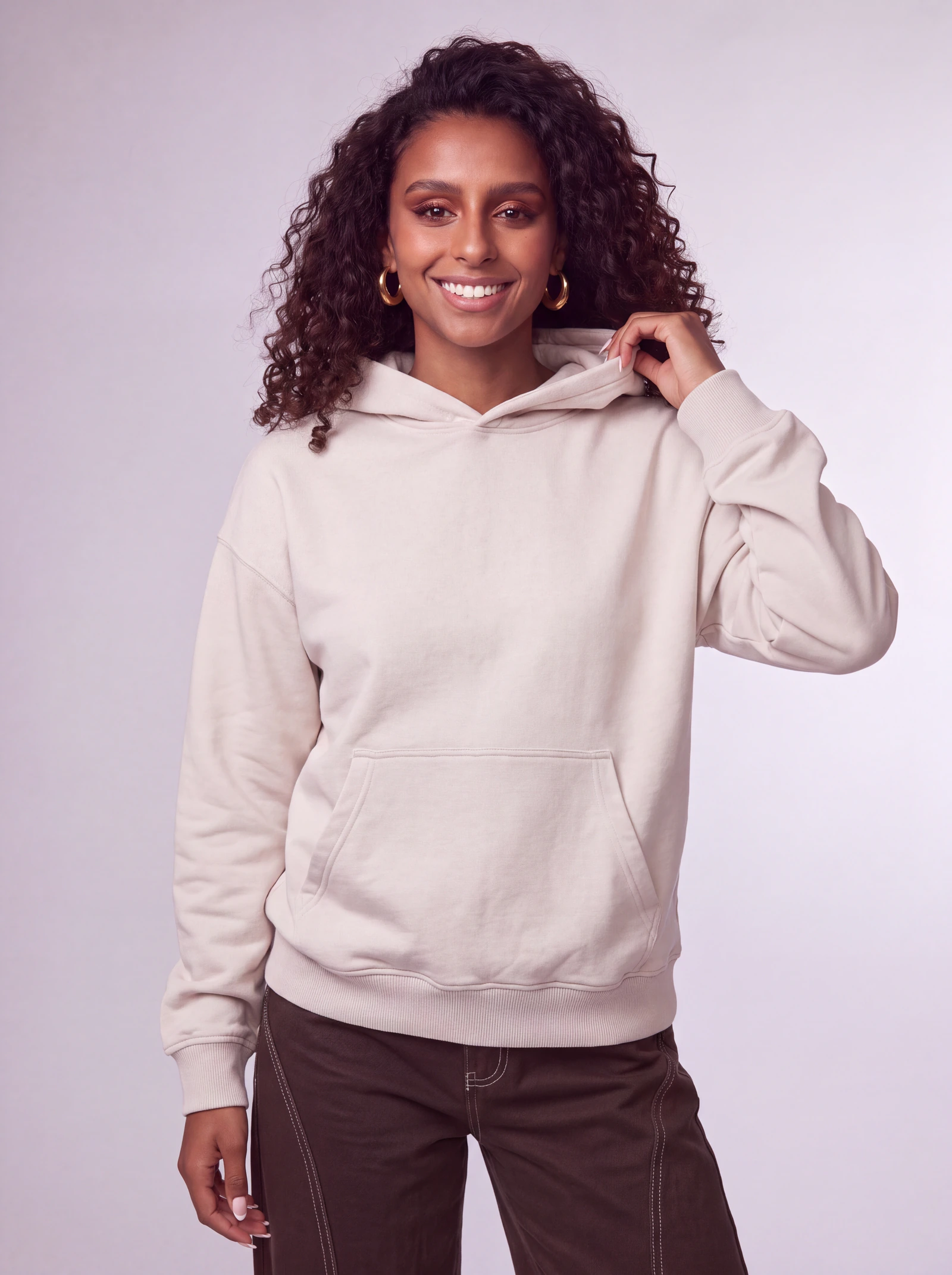 Hoodie Básico — Beige