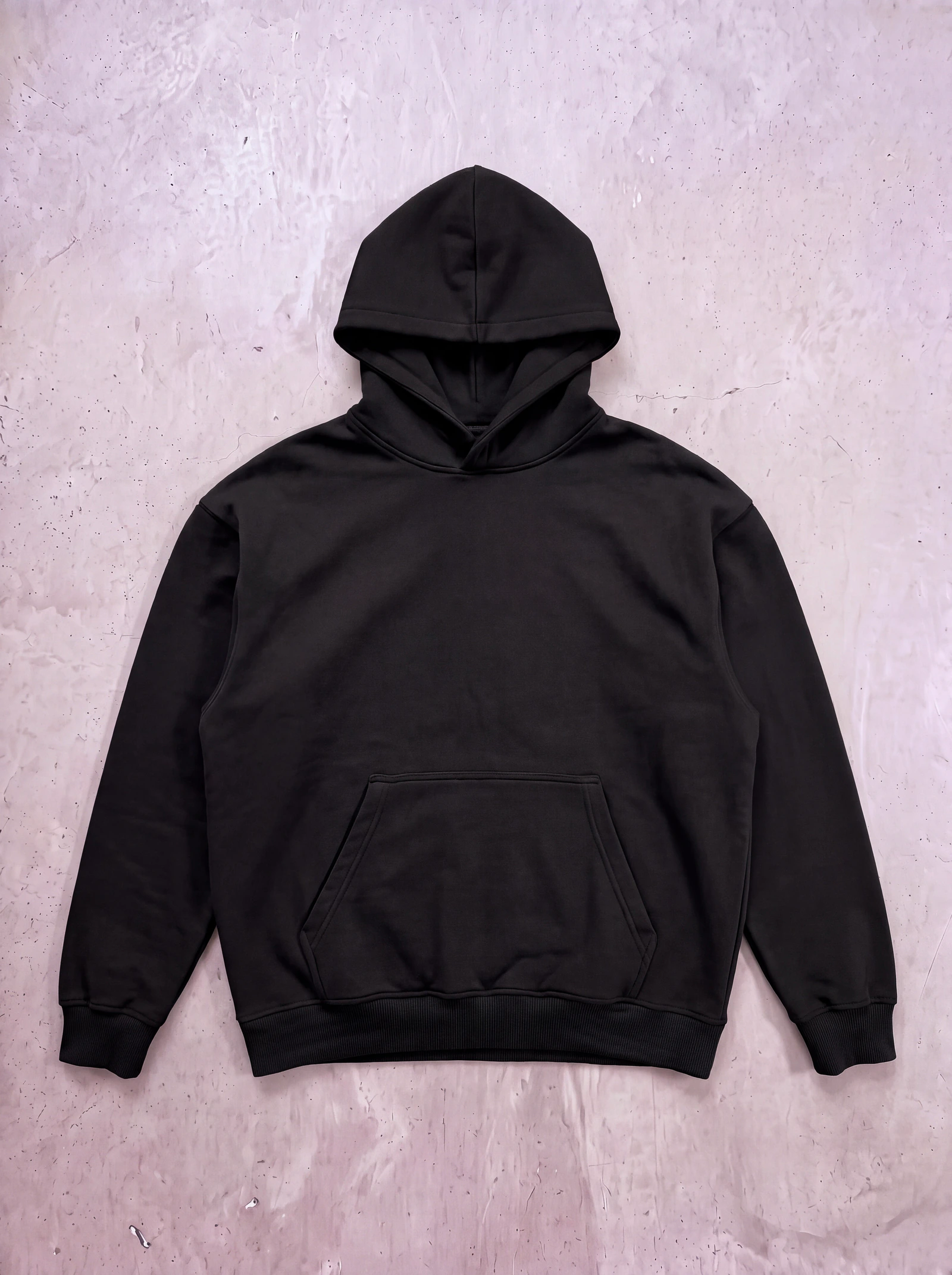 Hoodie Básico Negro — frente