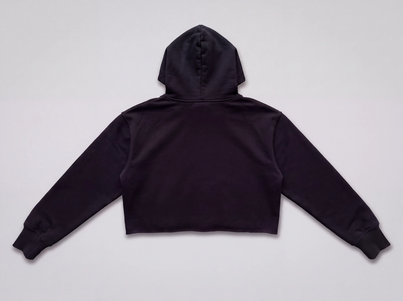 Hoodie Básico Dama Negro — espalda