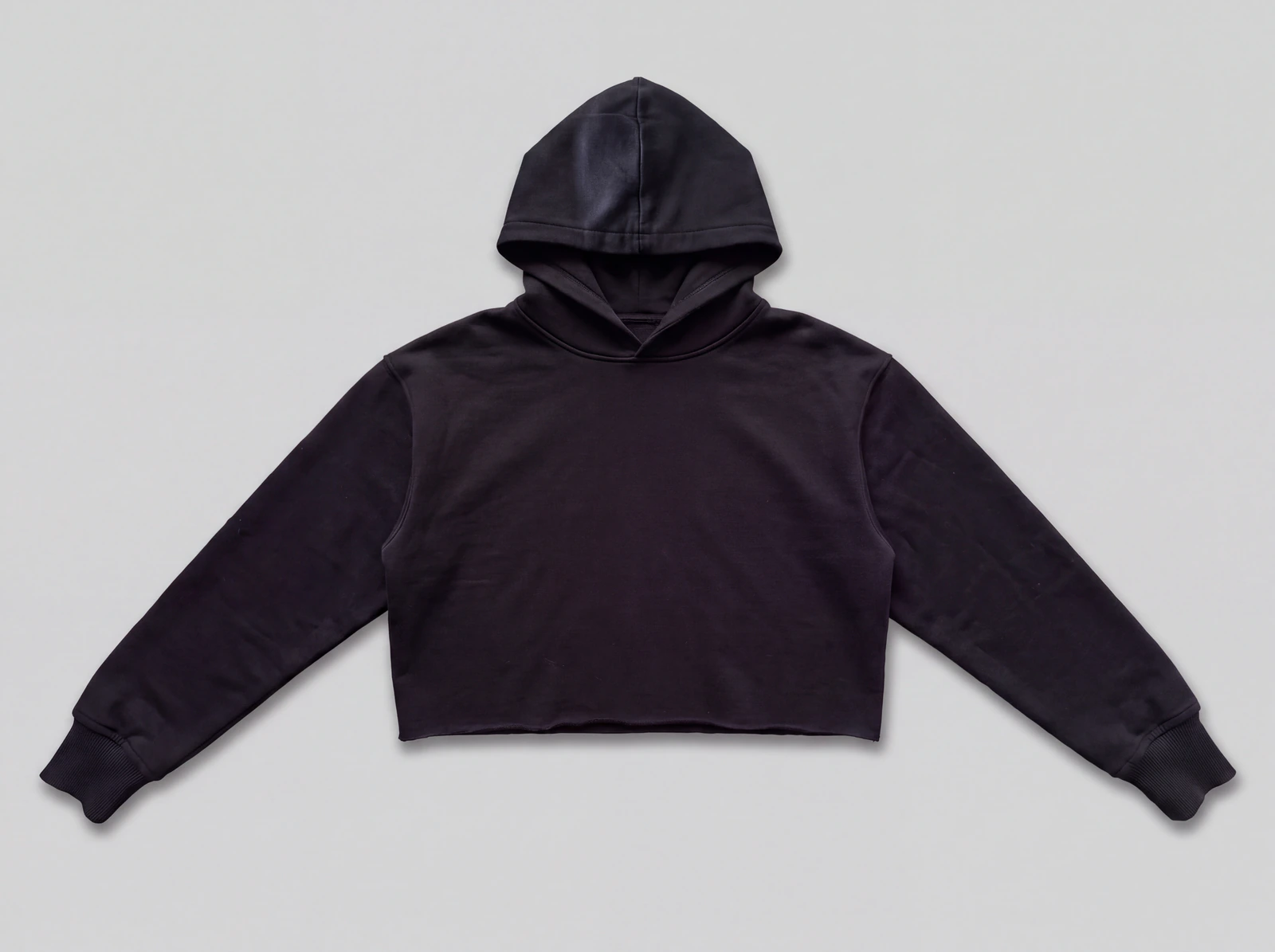 Hoodie Básico Dama Negro — frente