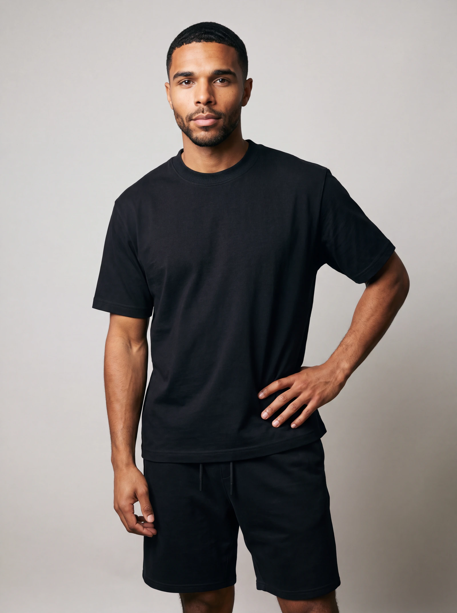 Camiseta Boxyover Teñida — Negro