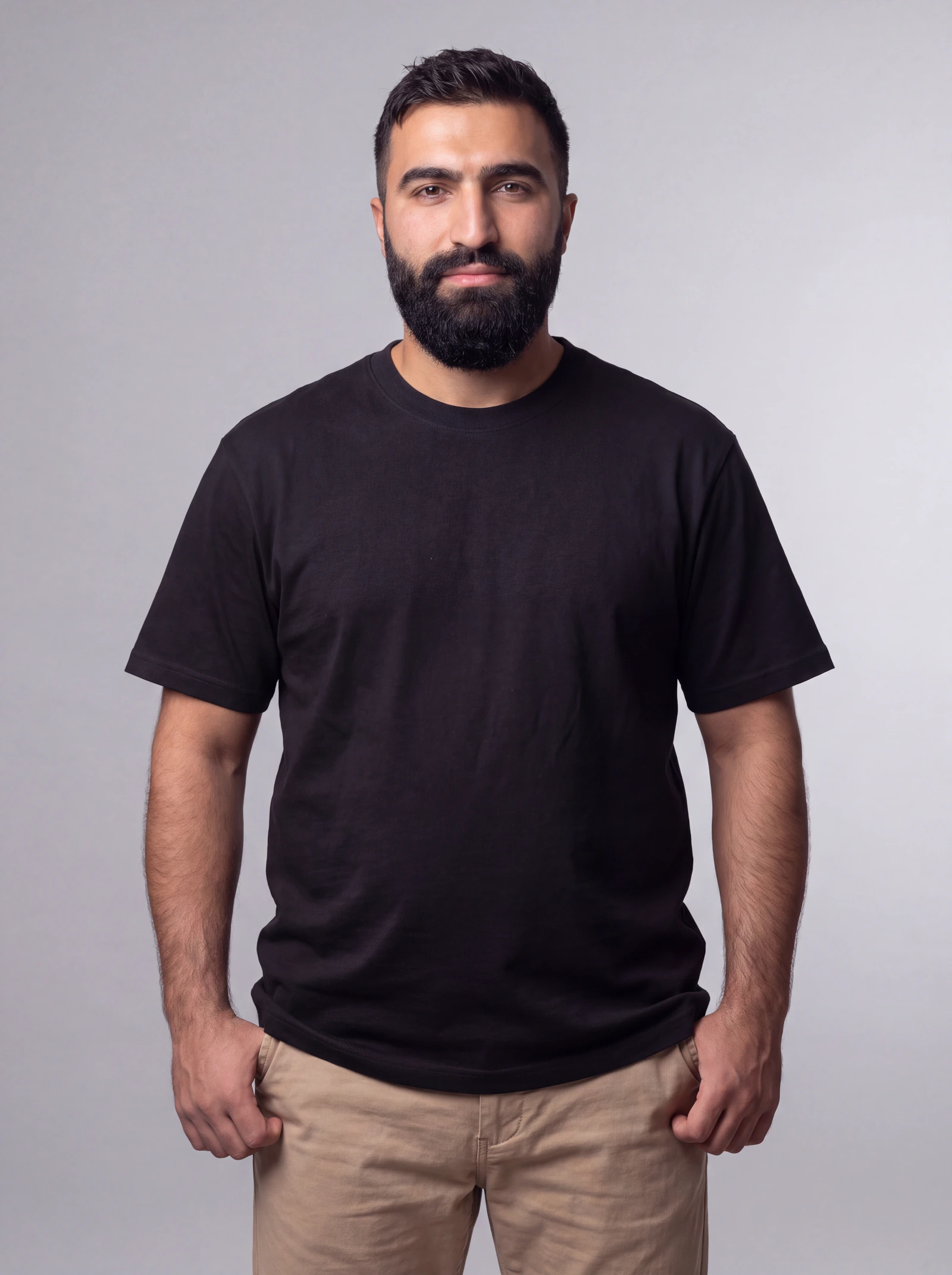 Camiseta Boxyover Puntada Sonrisa — Negro