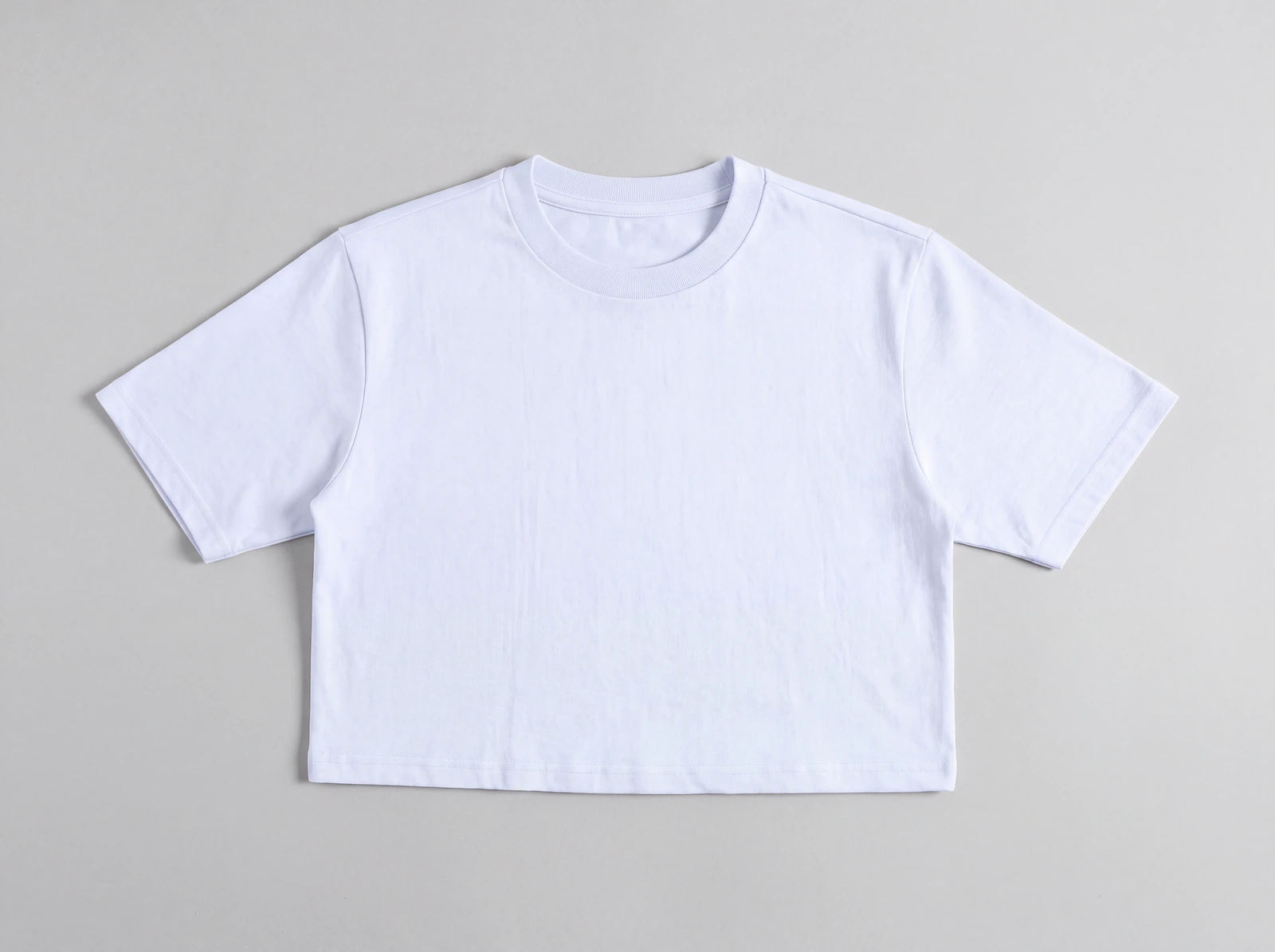 Crop Top Básico Azul Claro — frente