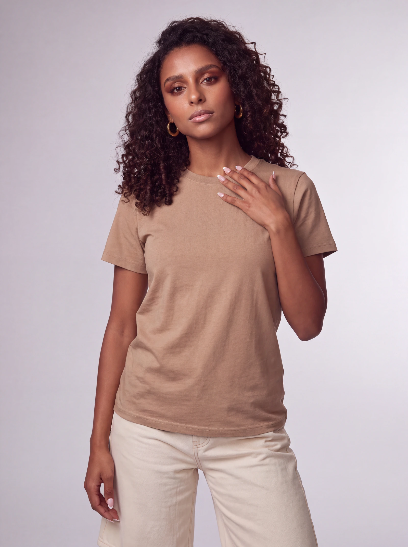 Camiseta Básica Dama — Café