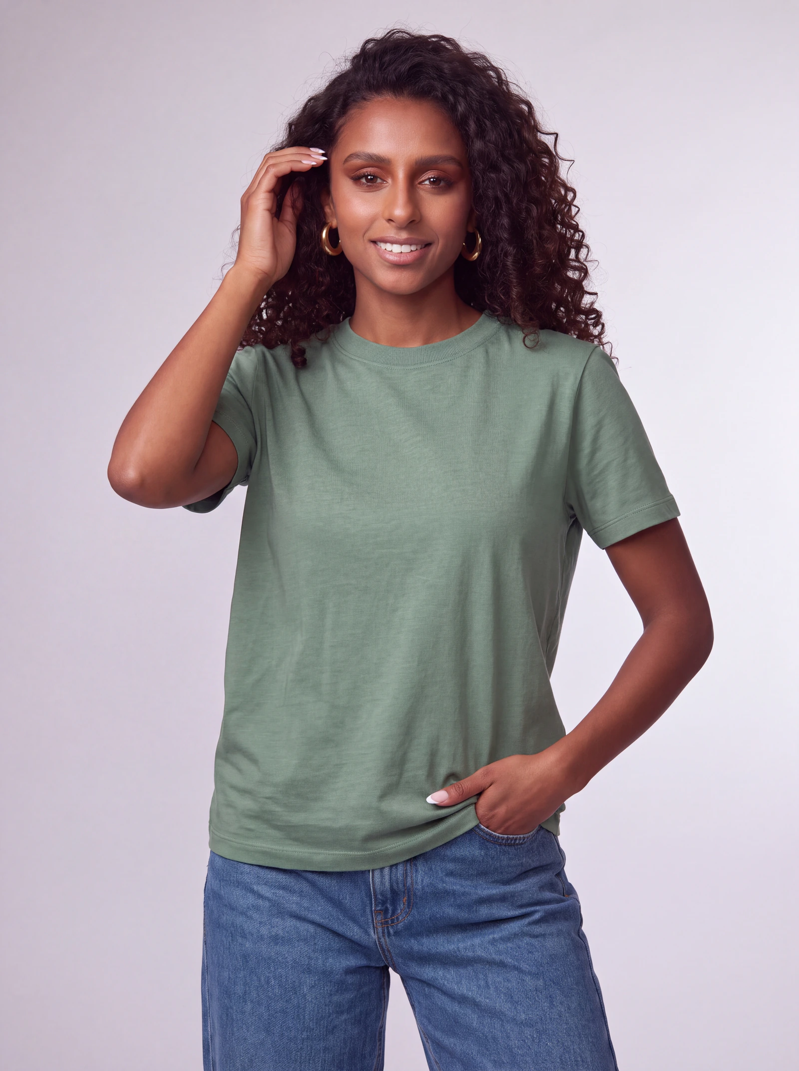 Camiseta Básica Dama — Verde