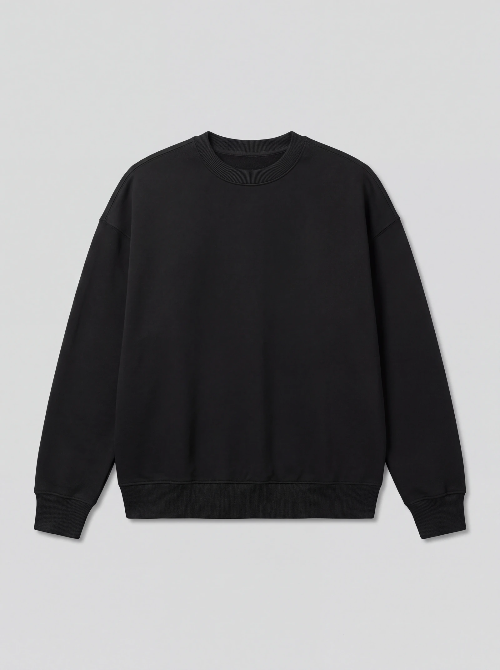 Crewneck Cuello Redondo Negro — frente