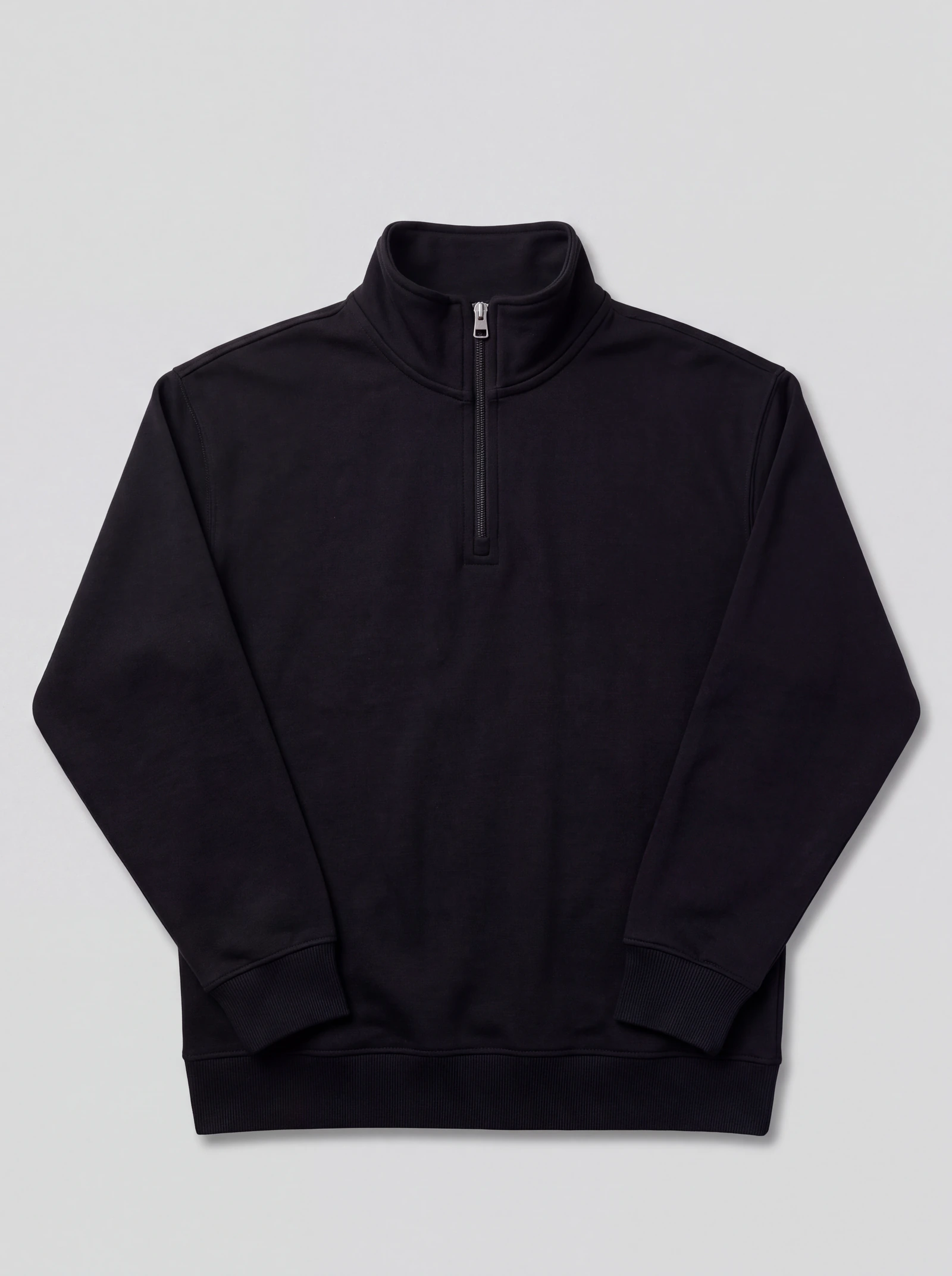 Crewneck Con Cierre Negro — frente