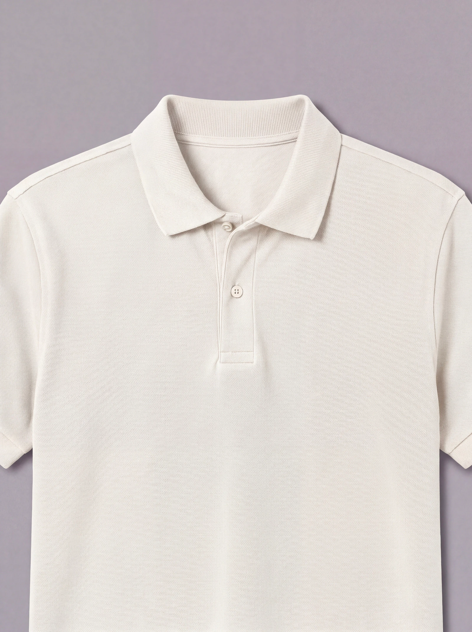 Polo Crudo — detalle: cuello