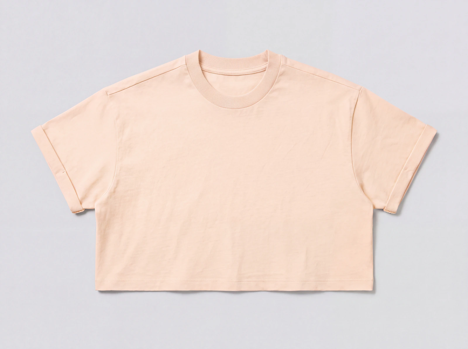 Crop Top Básico Naranja Claro — frente