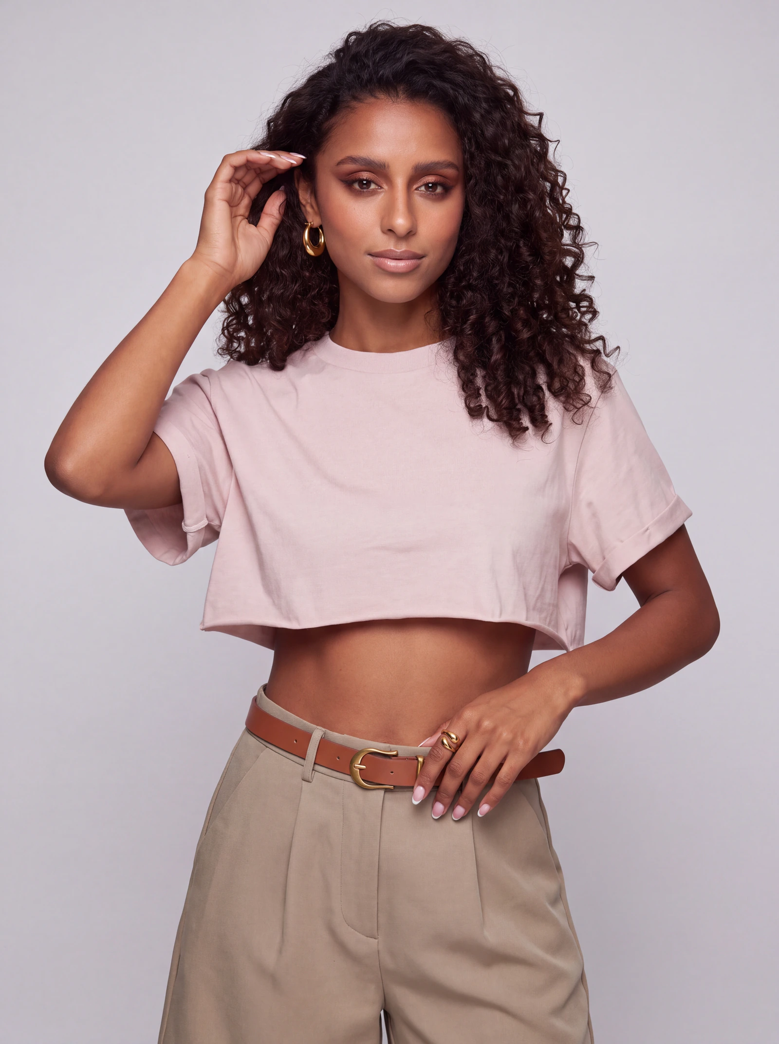 Crop Top Básico — Nude