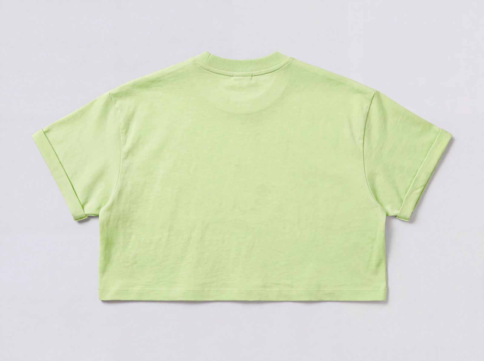 Crop Top Básico Verde Limón — espalda