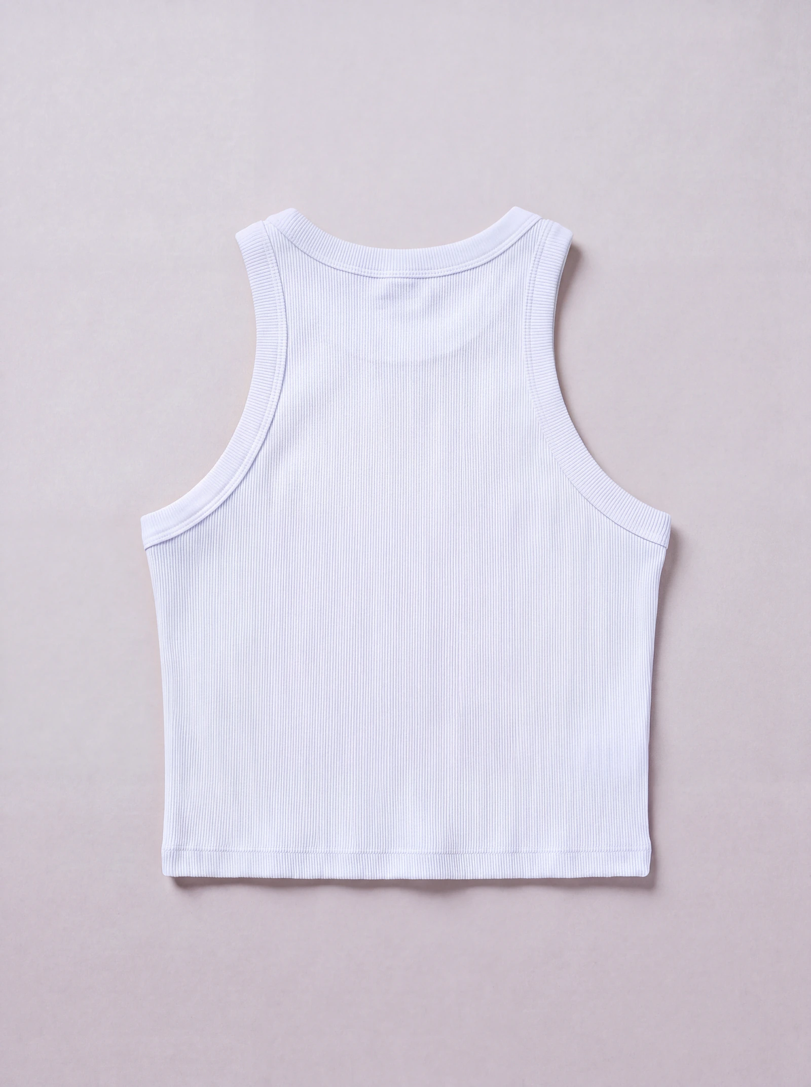 Tank Top Rib Azul Claro — espalda