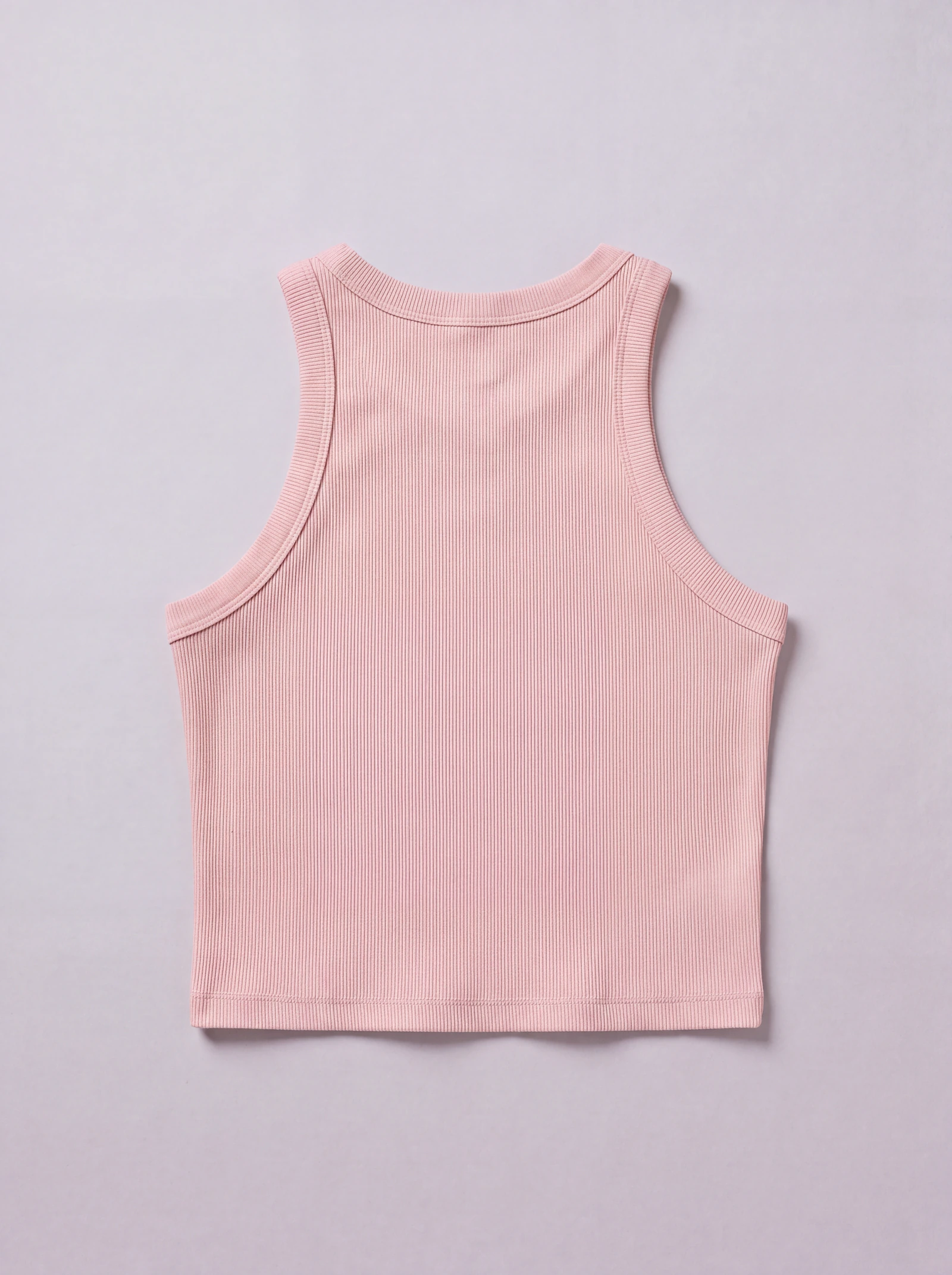 Tank Top Rib Rosado — espalda