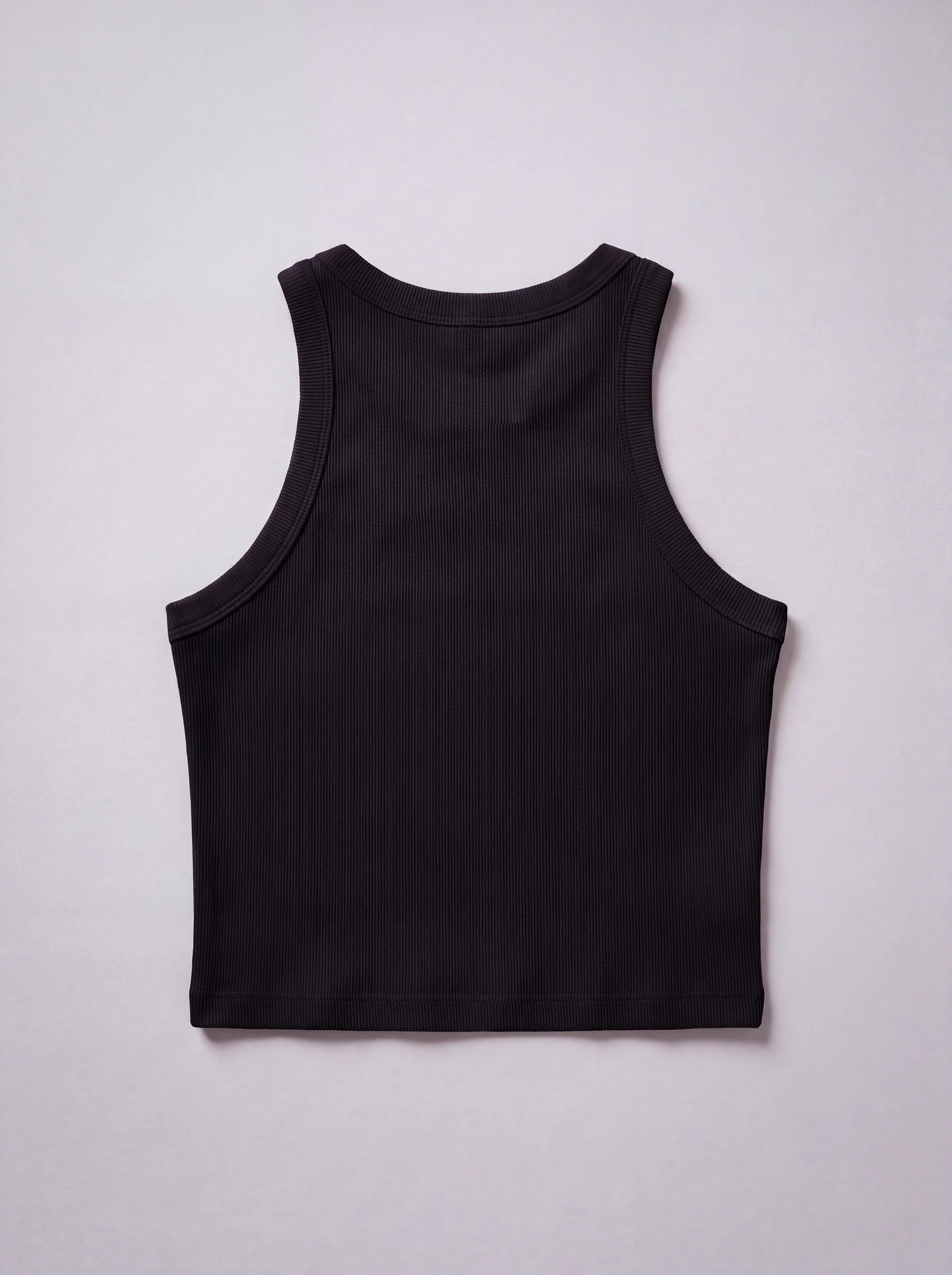 Tank Top Rib Negro — espalda