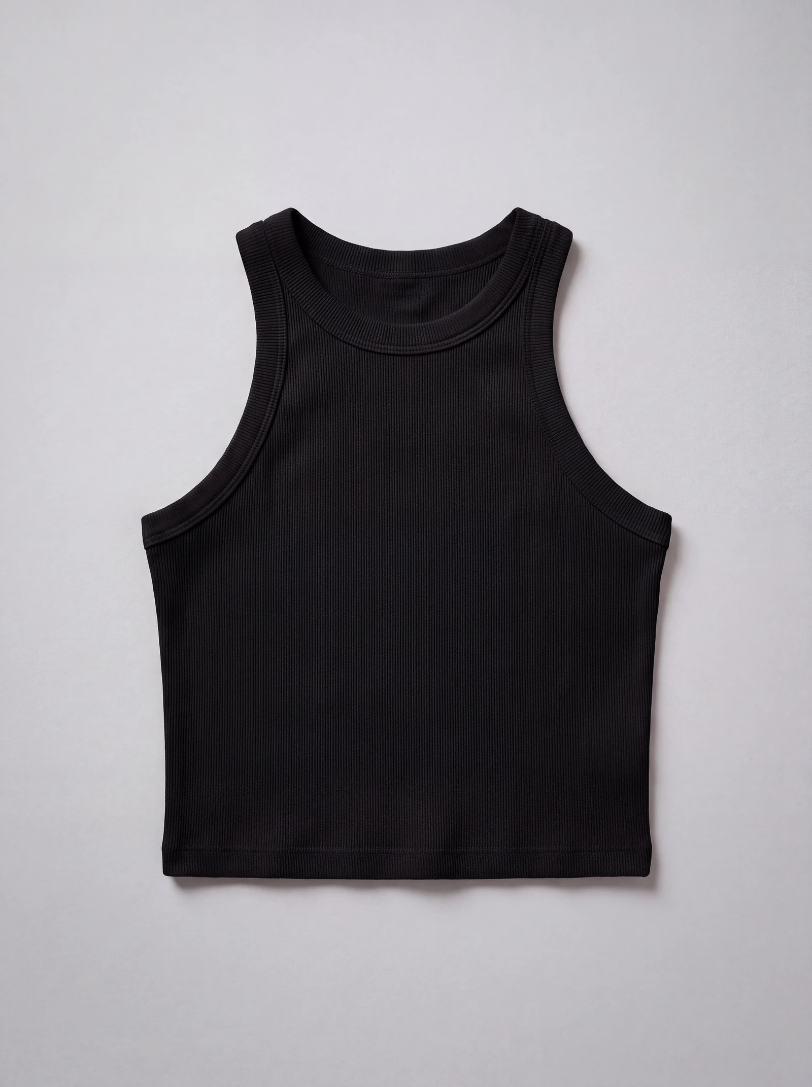 Tank Top Rib Negro — frente