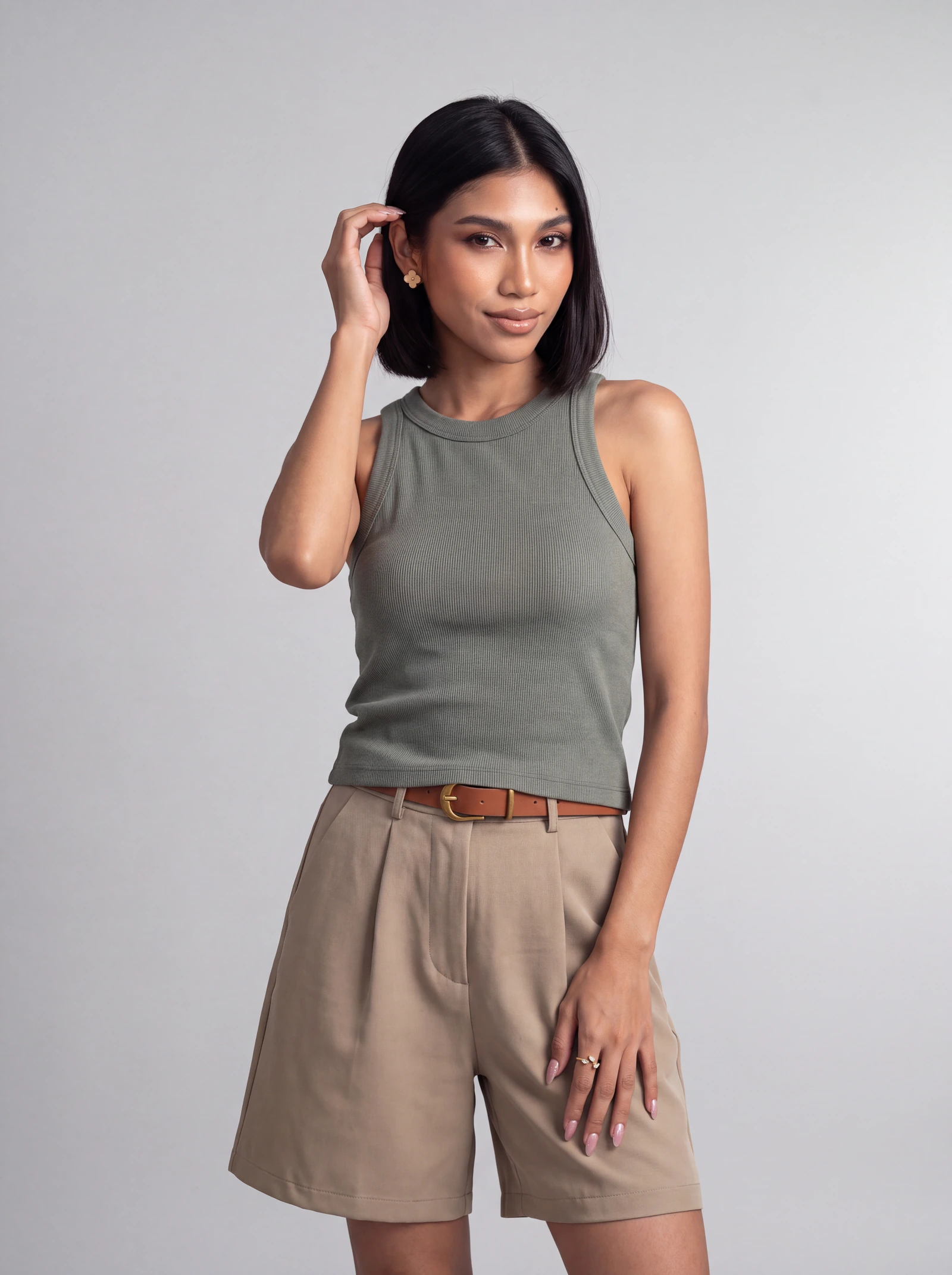 Tank Top Rib — Verde Militar