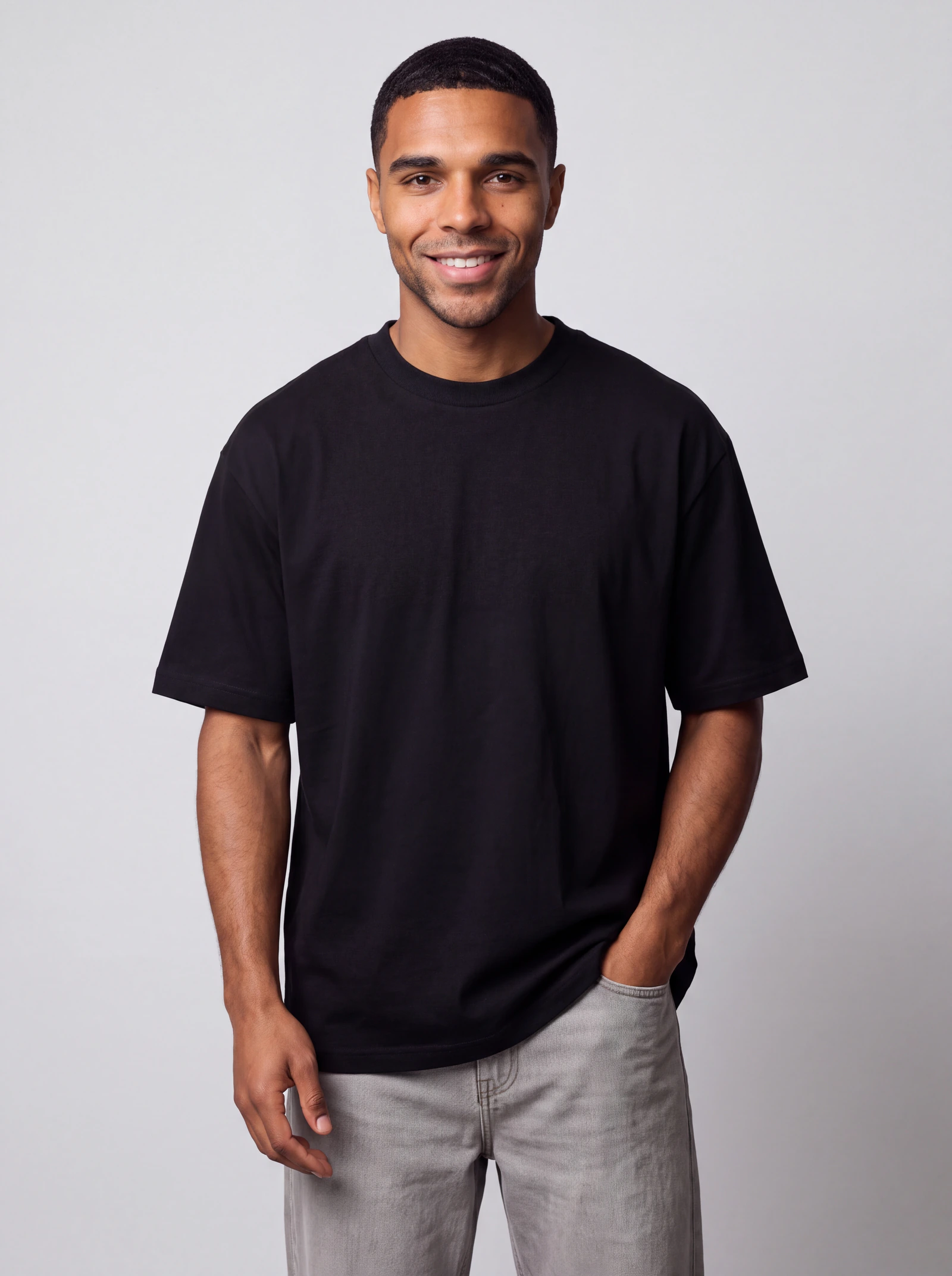 Camiseta Oversize — Negro