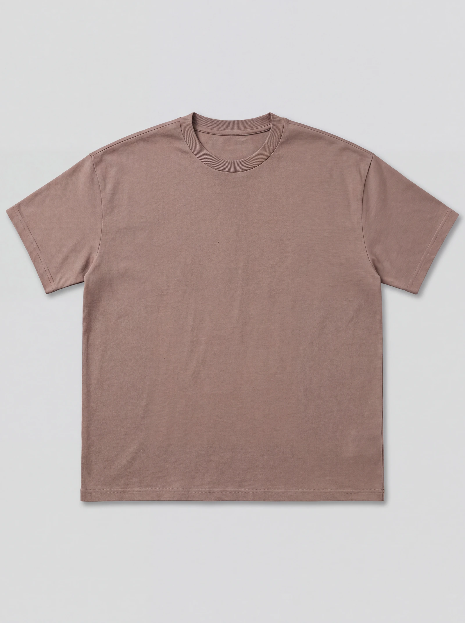 Camiseta Oversize Café Sólido — frente