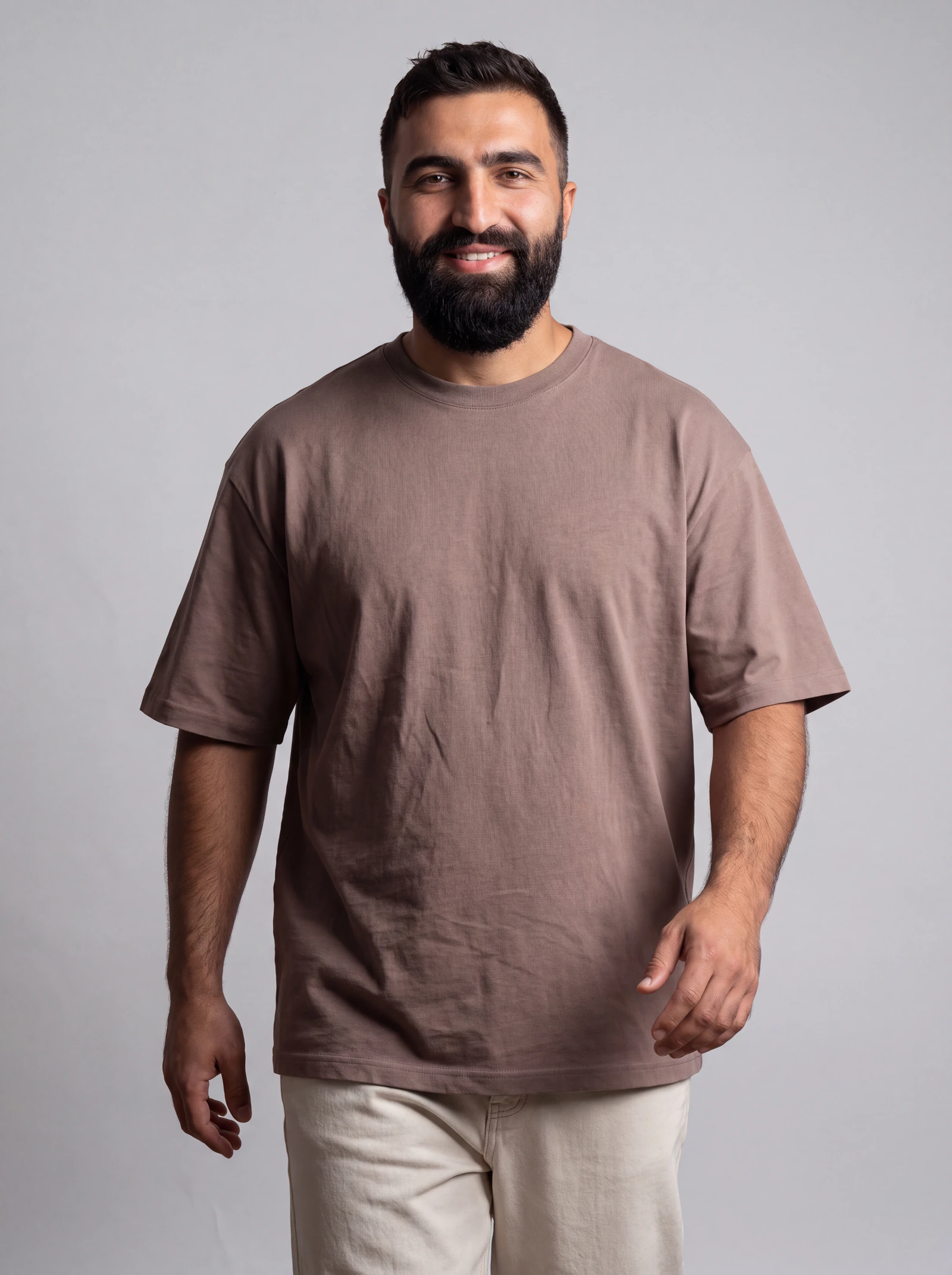 Camiseta Oversize — Café Sólido