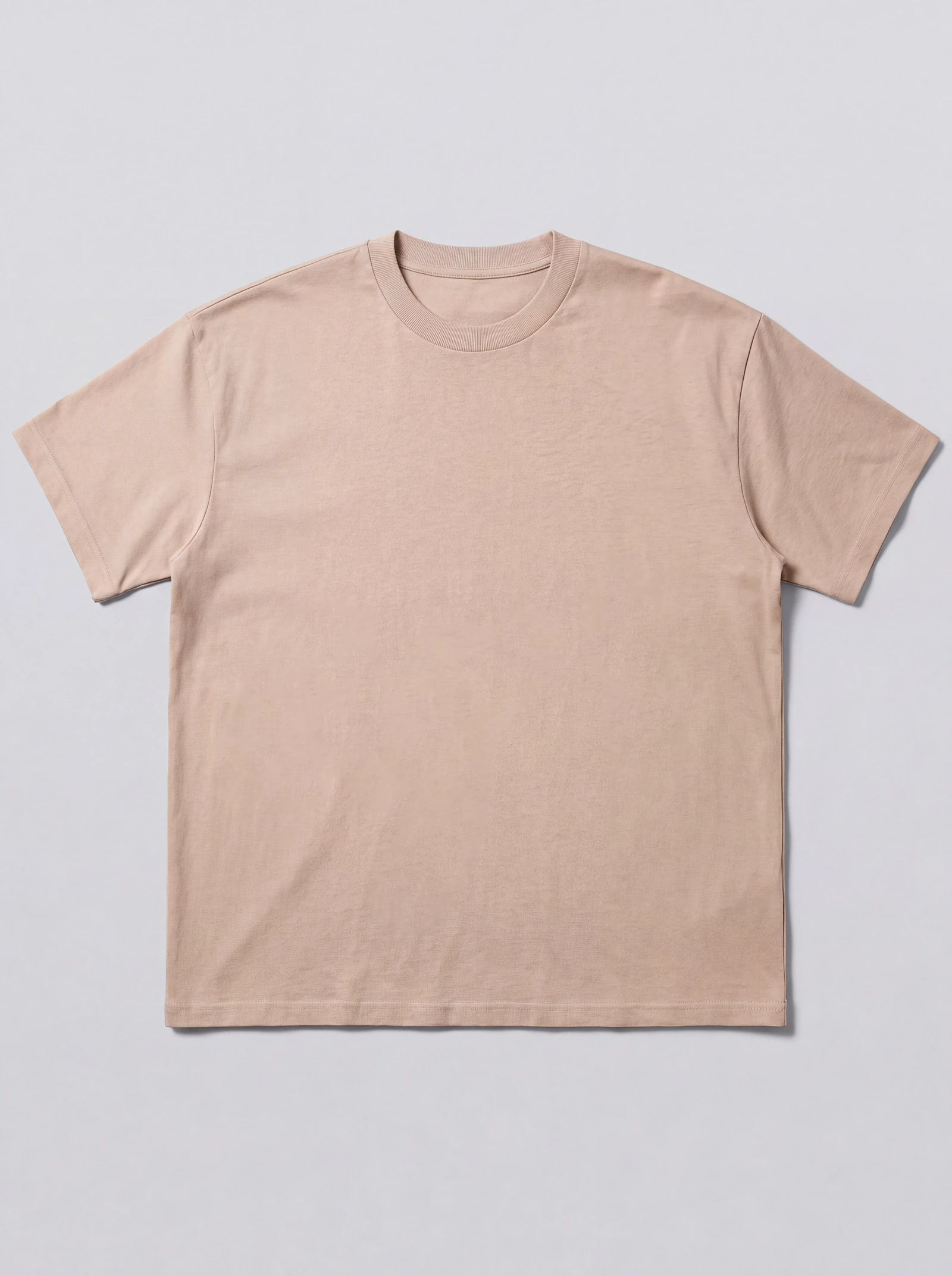 Camiseta Oversize Crema Oscuro — frente
