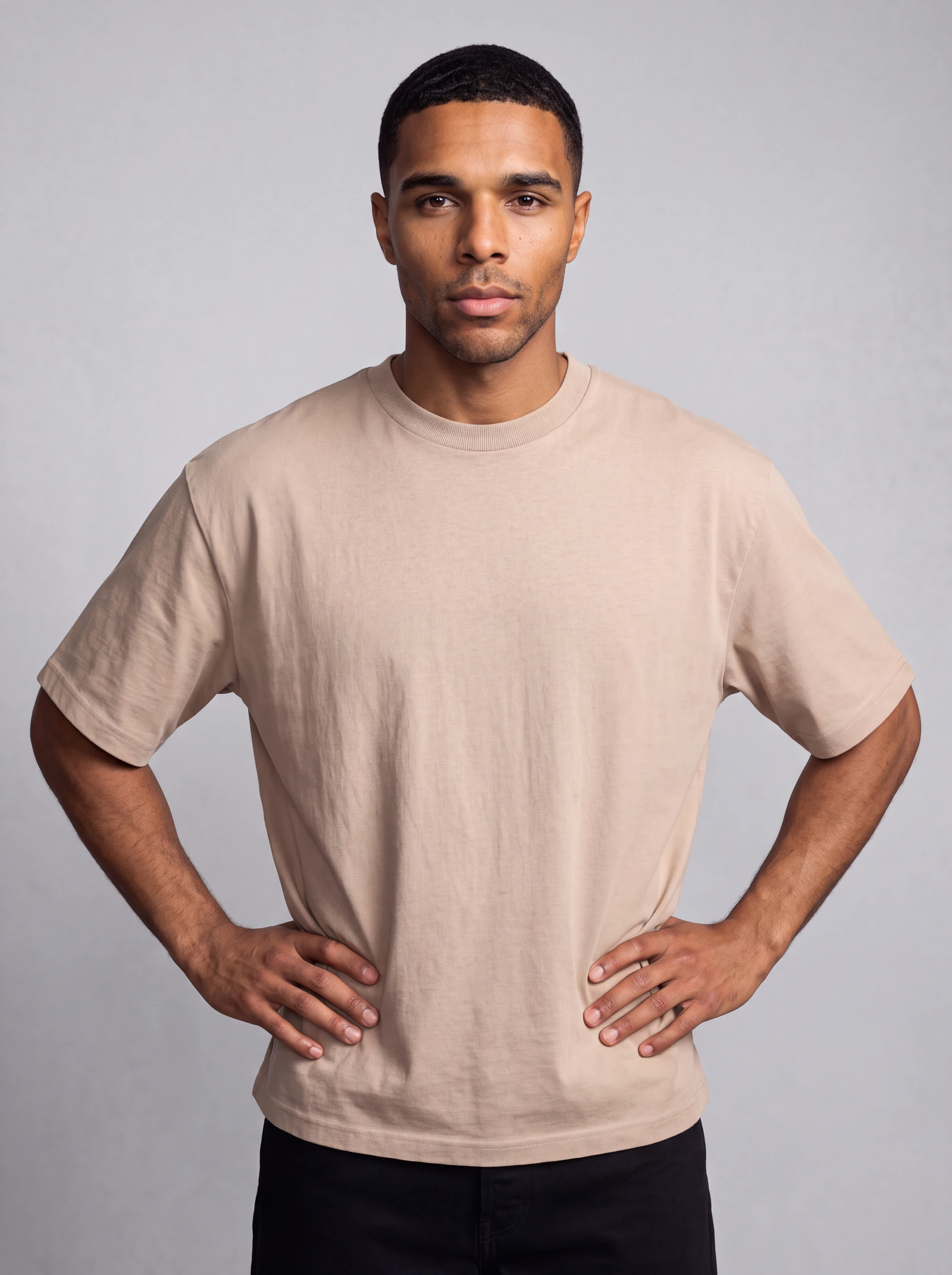 Camiseta Oversize — Crema Oscuro