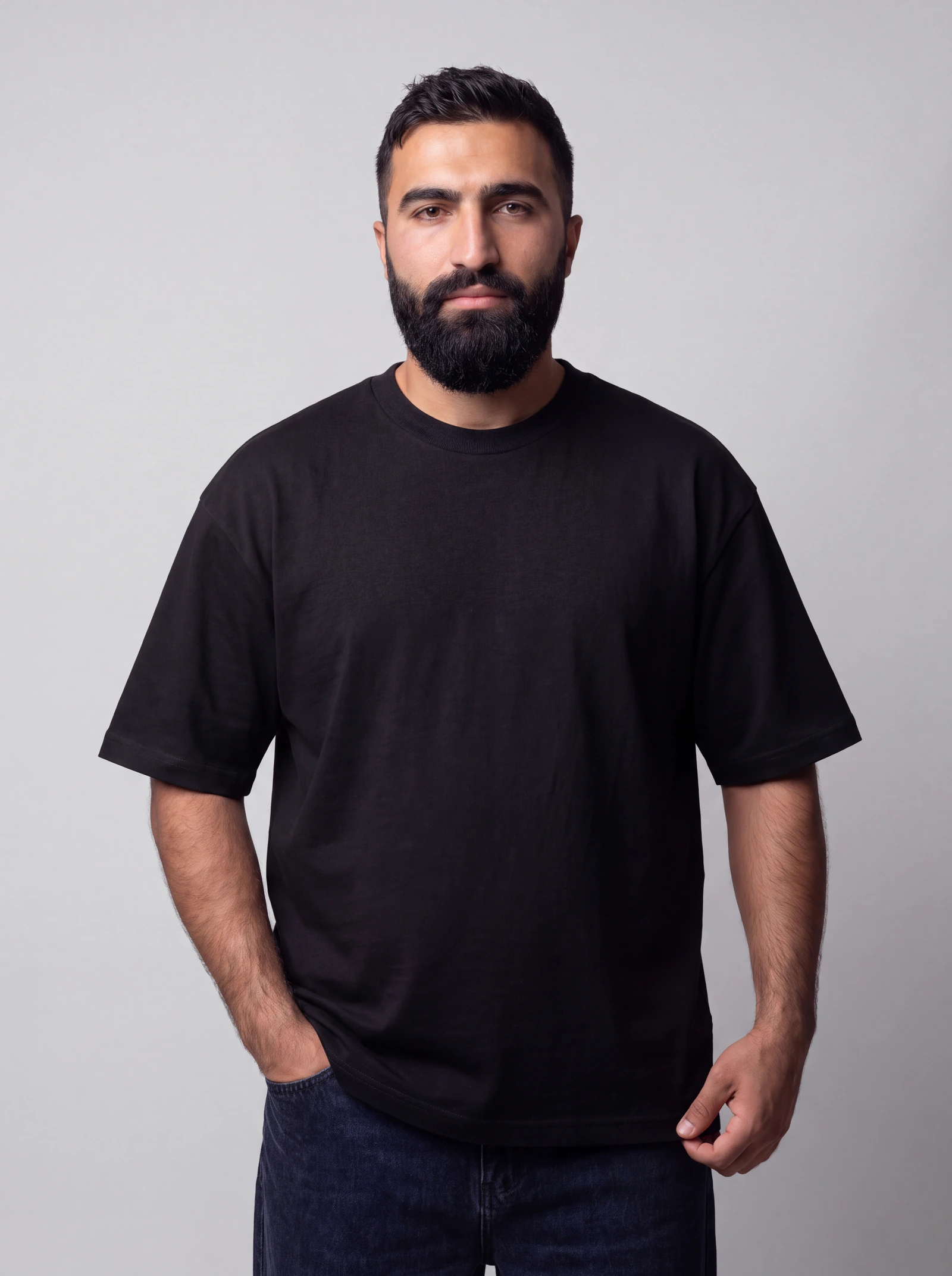 Camiseta Oversize — Negro