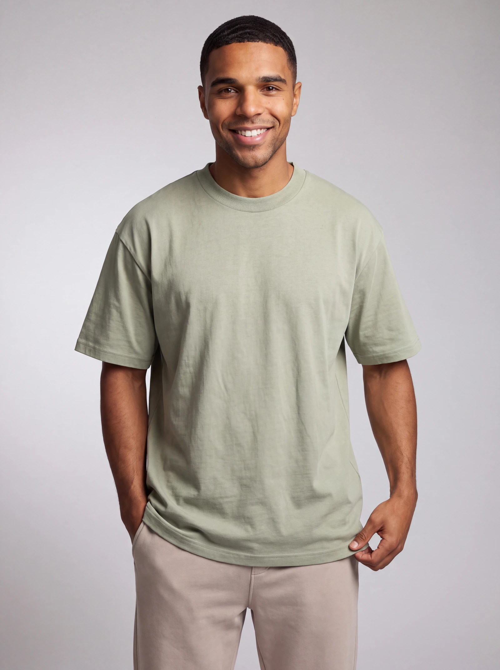 Camiseta Oversize — Verde Claro